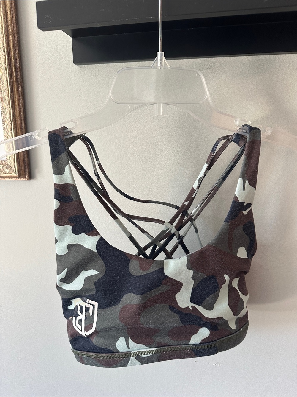 Born Primative Camo Strappy Sports Bra - Women's Green Camo